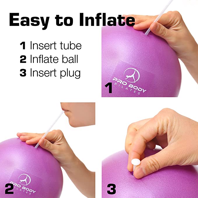 ProBody Pilates Mini Exercise Ball 9 Inch Small Bender Ball for